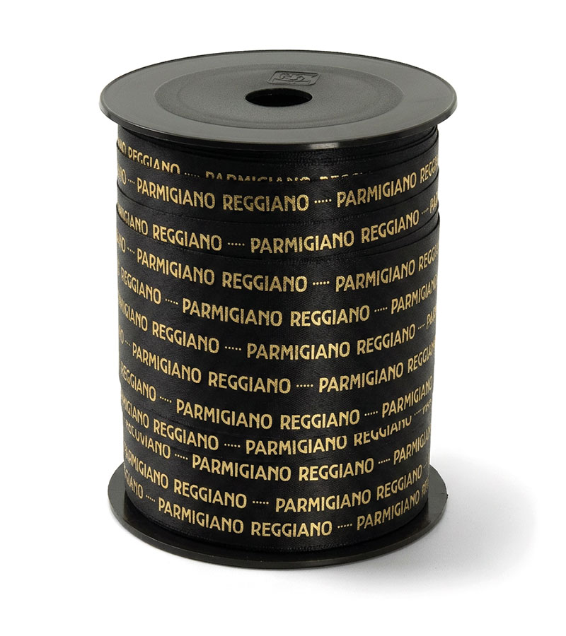 PPL gift ribbon with Parmigiano Reggiano logo
