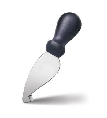Hook knife in stainless steel with monobloc handle