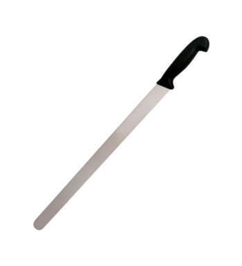 Professional knife for slicing cold cuts in stainless steel
