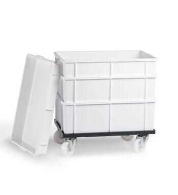 Stackable box in white PPL