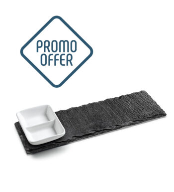 Slate tasting board with bowl model TOSCA