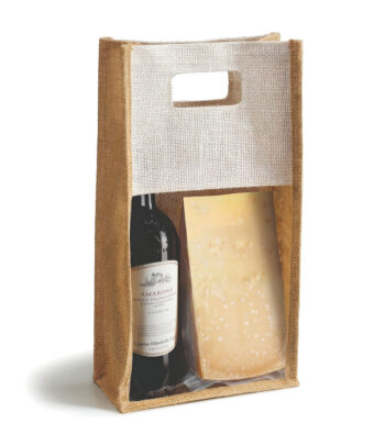 Borsa in Juta con Finestra in PVC – Personalizzabile